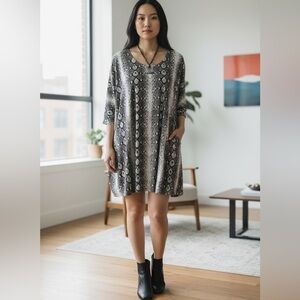 SHOW ME YOUR MUMU PYTHON PRNT HIGH LOW DONNA MICHELLE TUNIC/MINI DRESS SZ L